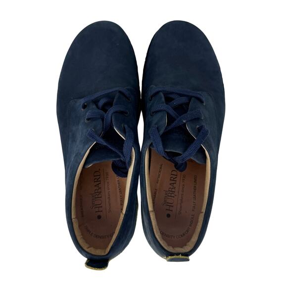 Samuel Hubbard Shoes Nubuck Leather Lace Up M1100-016 Navy Mens Size 10 Wide - Picture 6 of 10